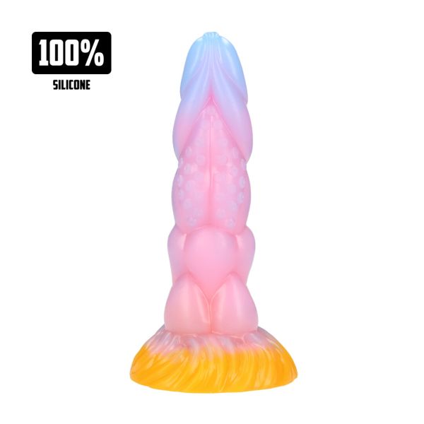 Plug canino arcoíris de silicona Fiction Cocks