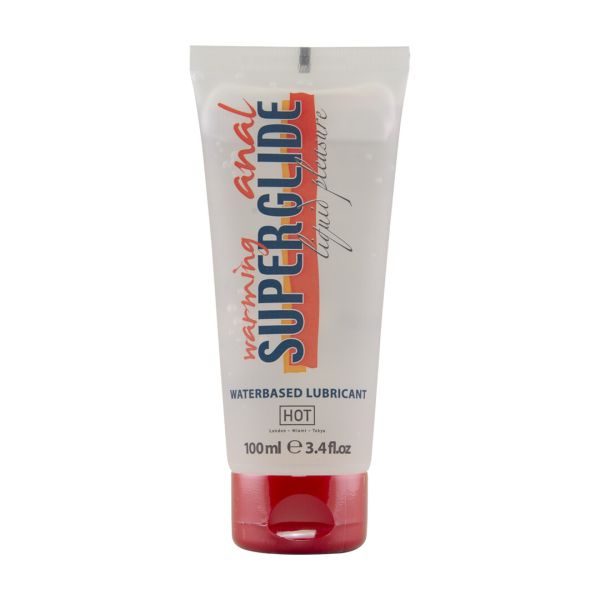 HOT Lubricante anal Superglide con efecto calor base agua 100 ml