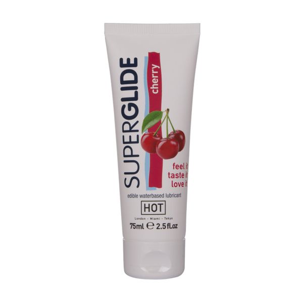 HOT Superglide Lubricante Comestible 75ml Sabor Cereza