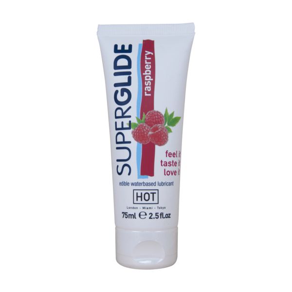 HOT Superglide Lubricante Comestible 75ml Sabor Frambuesa