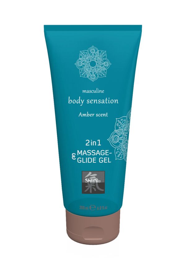 Gel Deslizante Masaje 2-en-1 HOT Ámbar, 200ml