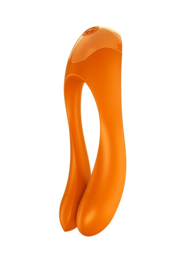 Vibrador dedo Satisfyer Candy Cane naranja