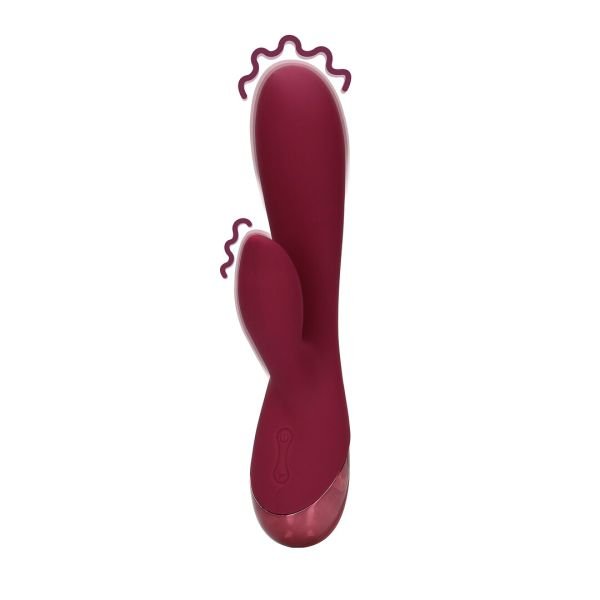 Vibrador conejo Loveline Dark Cherry para estimulación dual