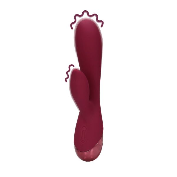 Vibrador conejo Loveline Dark Cherry para estimulación dual