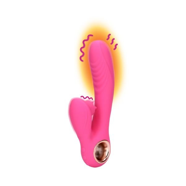 Vibrador conejo calefacción Loveline by Shots con estimulador de lengua