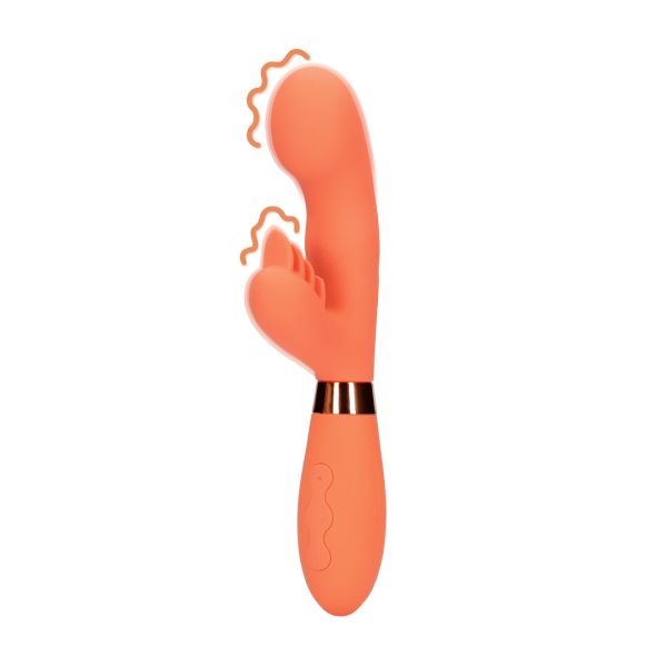 Vibrador Conejito Silicona Brazo Clitoridiano Acanalado Loveline