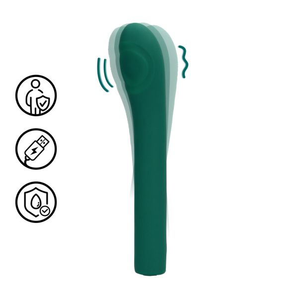 Loveline by Shots Vibrador G-Spot Onda de Pulso Verde