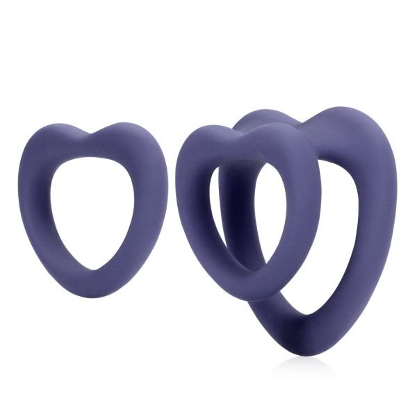 Cockrings de silicona en forma de corazón Loveline diámetro interior Violet Storm