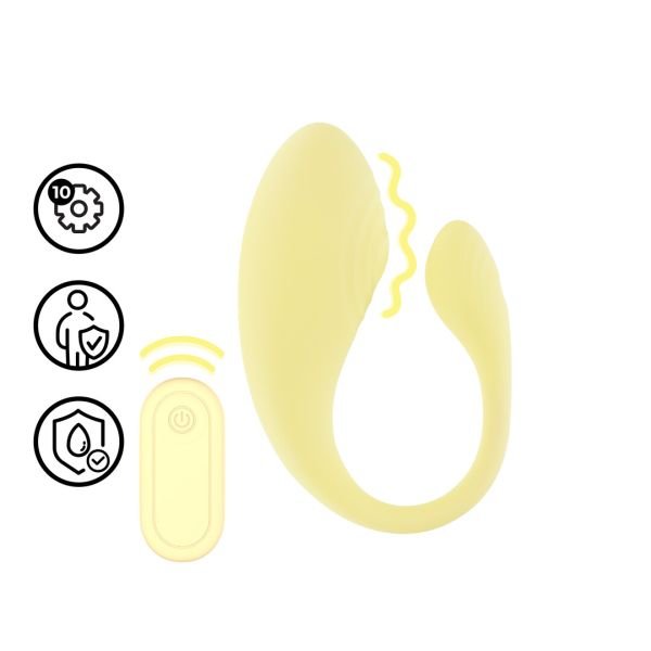 Masajeador Punto G Control Remoto Amarillo Loveline