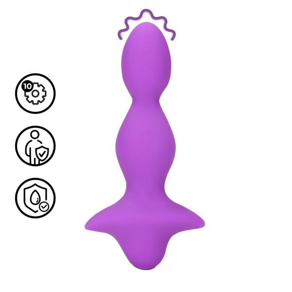 Loveline Mini Ergo Vibrador compacto púrpura, tres modos