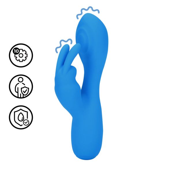 Mini vibrador rabbit Loveline by Shots, azul, 12,9 cm