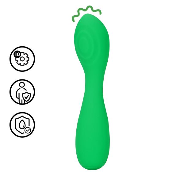 Loveline Vibrador mini flexible diseño curvado verde