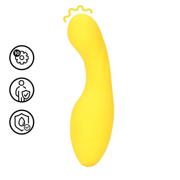 Loveline Curved Mini Vibrador Amarillo 14cm