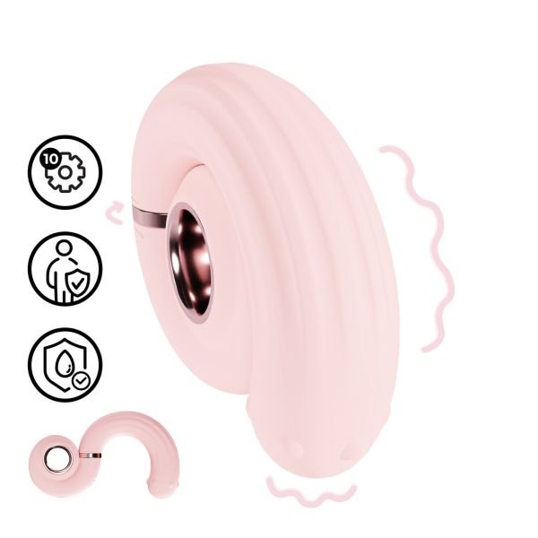Vibrador Bolas Giratorias Perles Rosa Ondulada Loveline