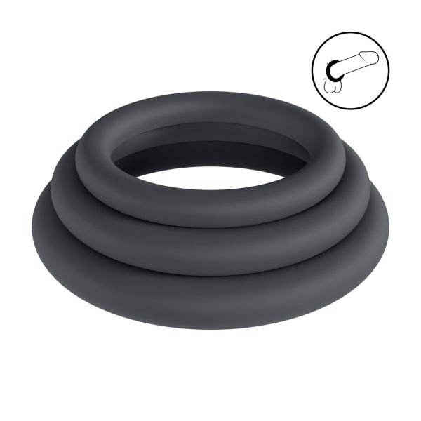 Levelz Classic Anillo de pene silicona set pequeño medio