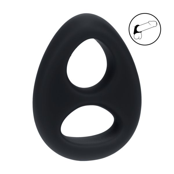 Levelz anillo pene y testículos silicona líquida doble