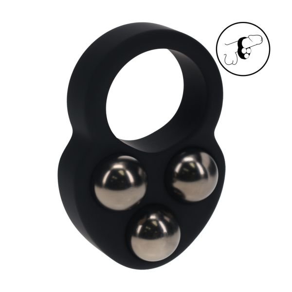 Levelz Triple Weighted Anillo de pene con bolas ponderadas