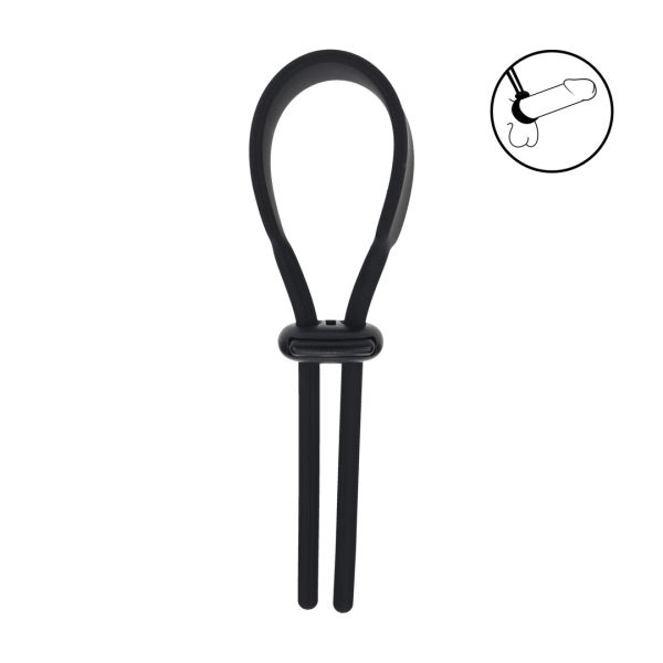 Levelz by Shots Wide Adjustable Lasso 5mm Black Ring