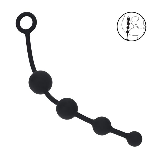 Bolas anales curvas Levelz negras silicona