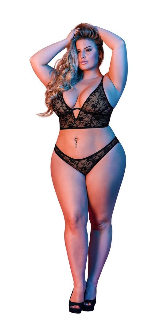 Bralette Armado Keyhole Magic Silk, Negro