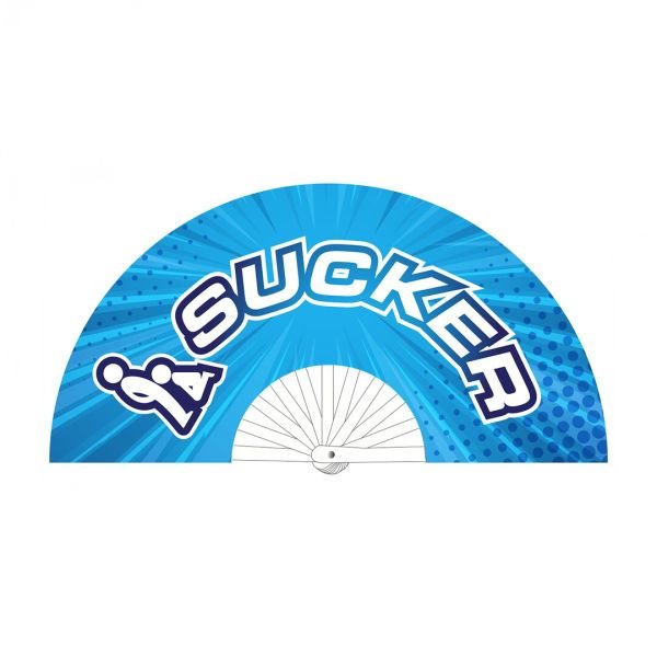Abanico azul sentencia Chupador M Proud
