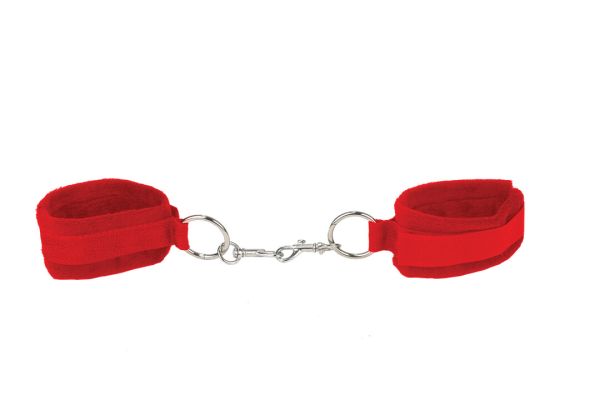 Esposas de velcro Ouch! en rojo brillante