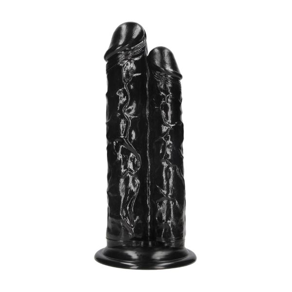 Dildo doble realista Double Titan Ouch!, 24 cm, negro