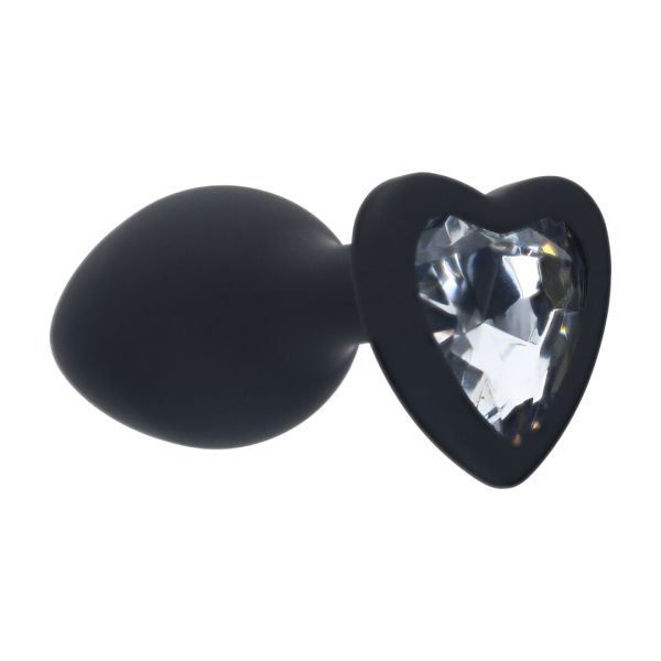 Ouch! by Shots Plug Anal Silicona con Joya Corazón Intercambiable
