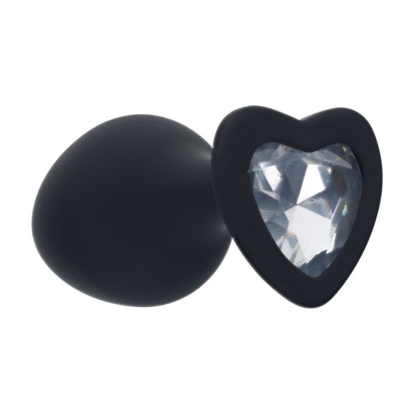 Ouch! Plug Anal Silicona con Joyas Corazón Intercambiables