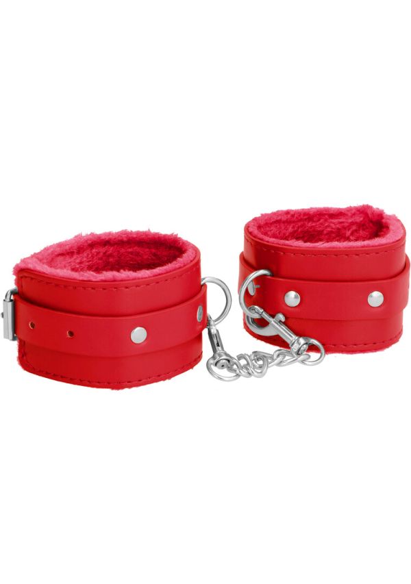 Esposas peludas de cuero falso Ouch!, restricciones de muñeca