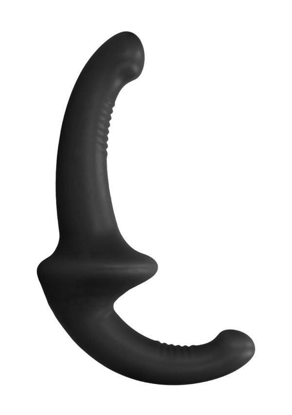 Ouch! Silicone Strapless Strap-On, Doble Extremo con Curva Punto G