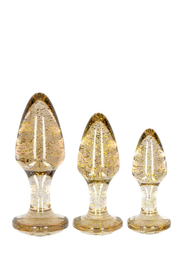 Ouch! Acrylic Butt Plug Training Set Oro