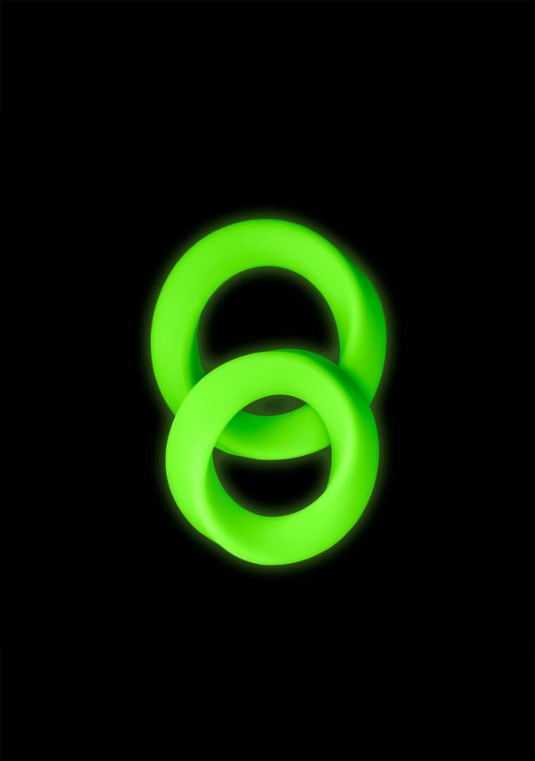 Set Glow-in-Dark Ouch cockrings dos piezas
