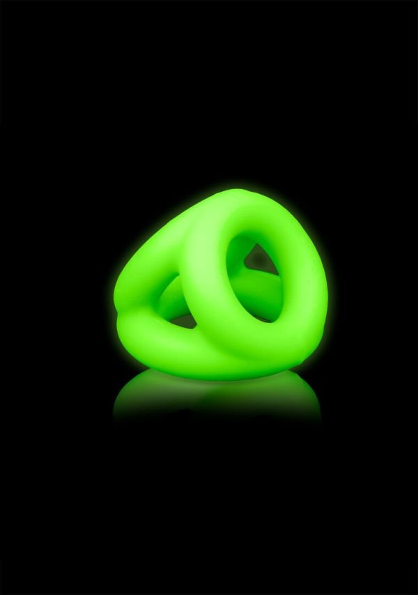 Ouch! Anillo Pene Ball Strap Brilla Oscuridad
