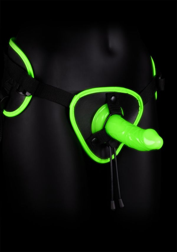 Arnés strap-on brilla oscuro Ouch! luminiscente