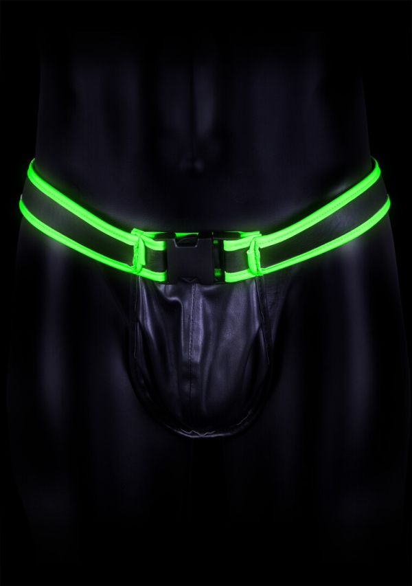 Jockstrap Ouch Brilla Oscuro Detalle Hebilla