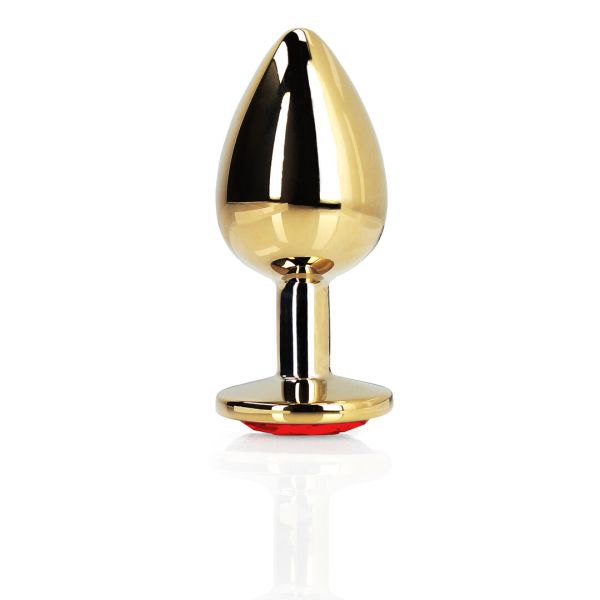 Ouch! Plug anal Heart Gem de acero small rubí