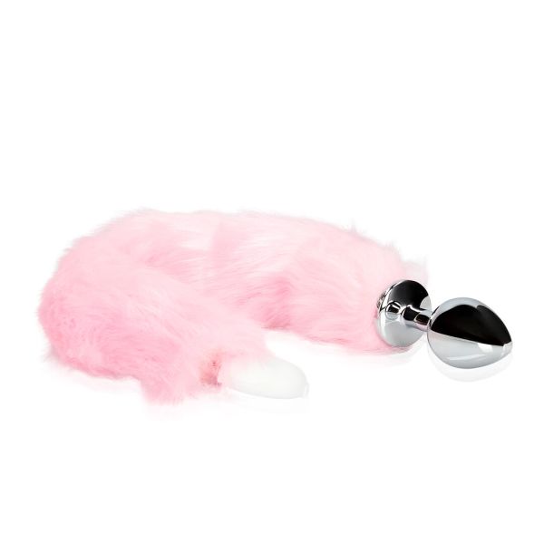 Plug cola de zorro LED Ouch! rosa que brilla
