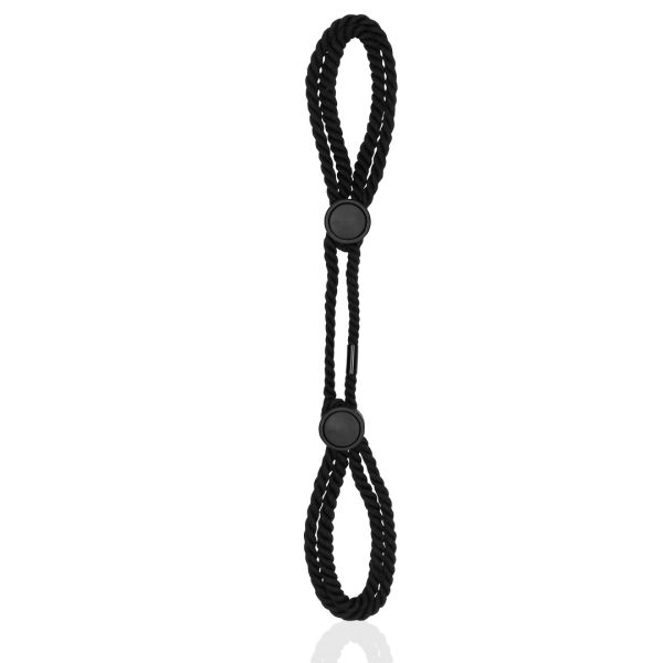 Esposas de estilo cuerda Ouch! negras ajustables
