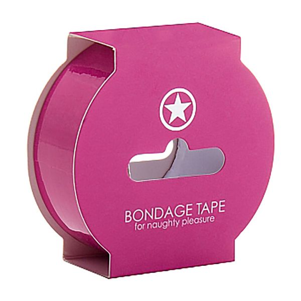 Cinta rosa sin pegamento Ouch! 17,5 metros PVC bondage