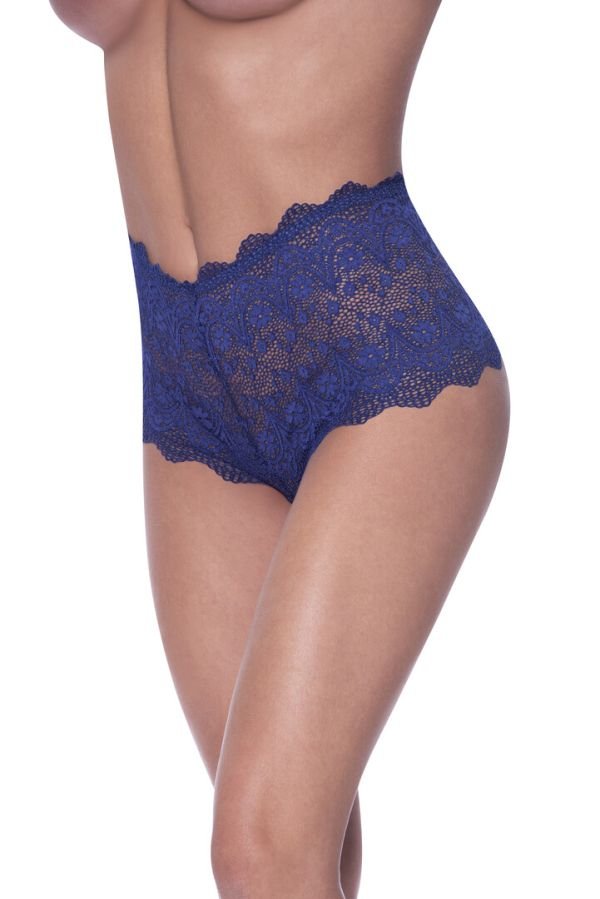 Magic Silk Boyshort de encaje con diseño de cintura dividida, S/M, Arándano