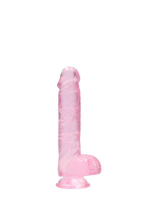 RealRock by Shots Dildo Transparente Crystal Clear Rosa