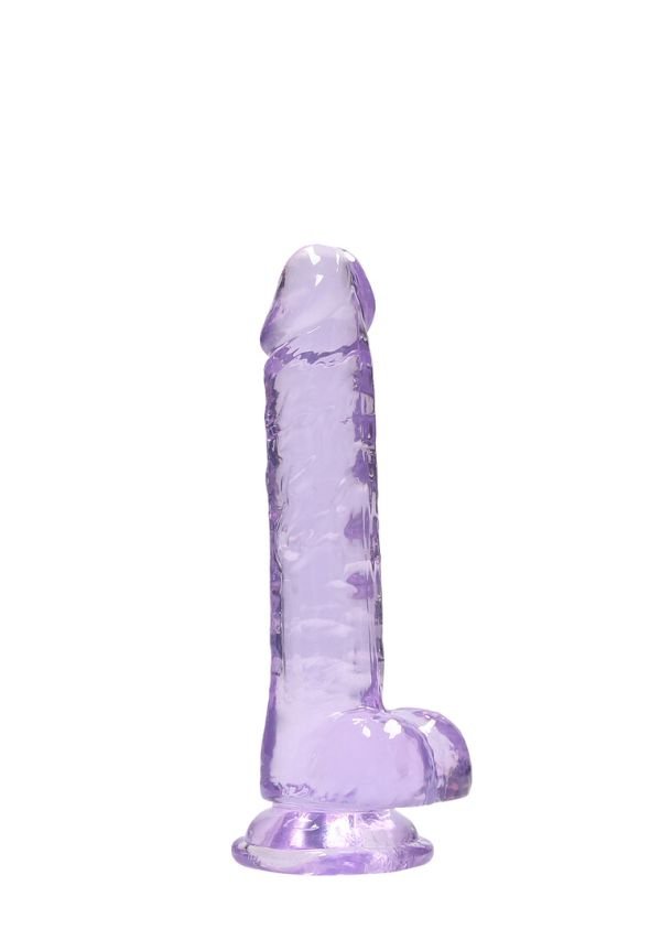 RealRock Dildo Realista Morado con Eje Texturizado