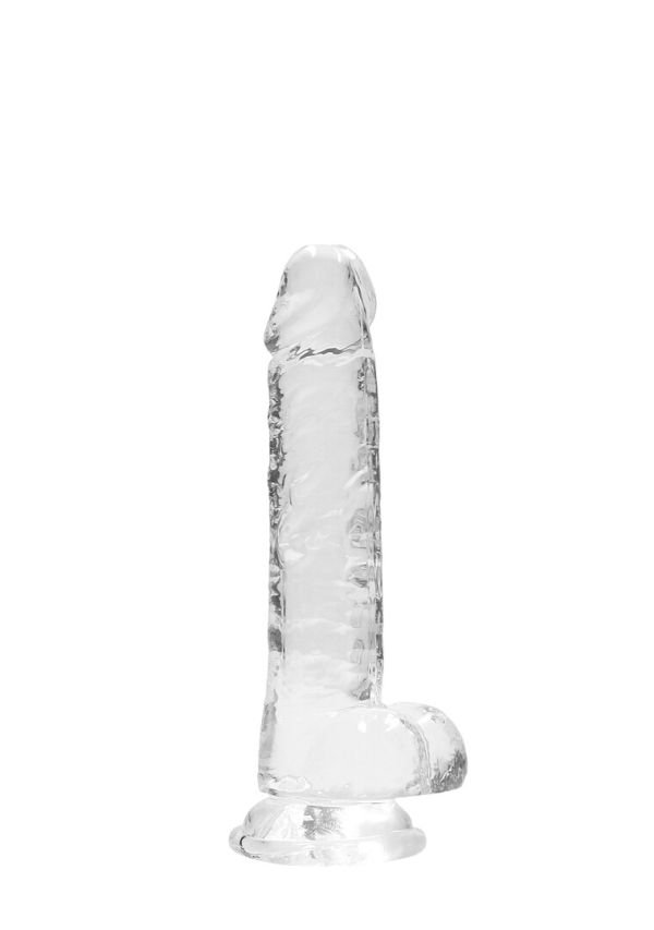 RealRock Dildo Transparente con Base Realista Esculpida
