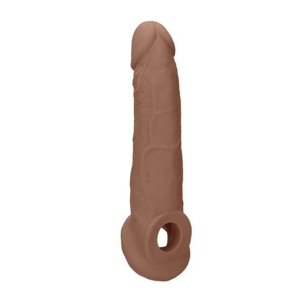 Funda de pene RealRock by Shots marrón 23cm tono audaz