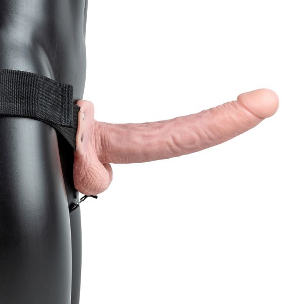 Strap-on vibrante hueco RealRock testículos 23cm