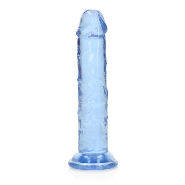 RealRock by Shots Dildo Recto Crystal Clear Azul 14cm