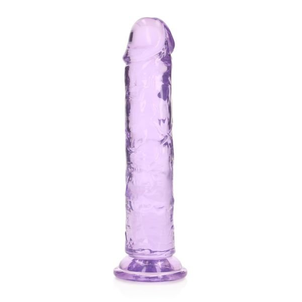 RealRock by Shots Dildo Recto Crystal Clear Morado 18cm