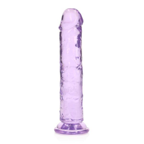 RealRock by Shots Dildo Recto Crystal Clear Morado 18cm