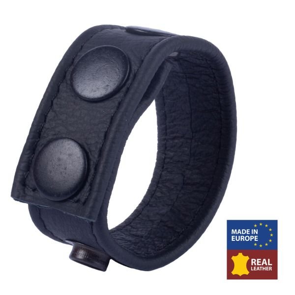 Cockring de cuero Red Leather Cocky negro